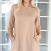 MIXED BRANDS - Scuba Dress 3276 - Beige New