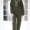 MIXED BRANDS - Set hoodie and sweatpants with leostripe 50210 - Military New