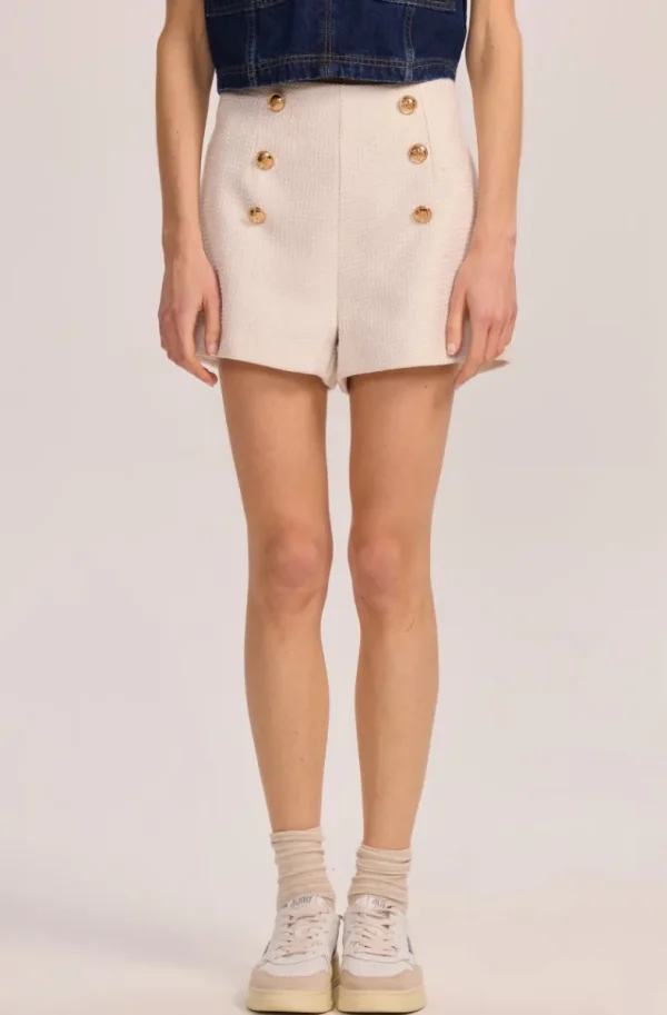 MIXED BRANDS - Shorts with chic buttons 4935 - Beige Outlet