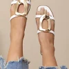 MIXED BRANDS - Sliders with buckle SS-283 - White Fashion