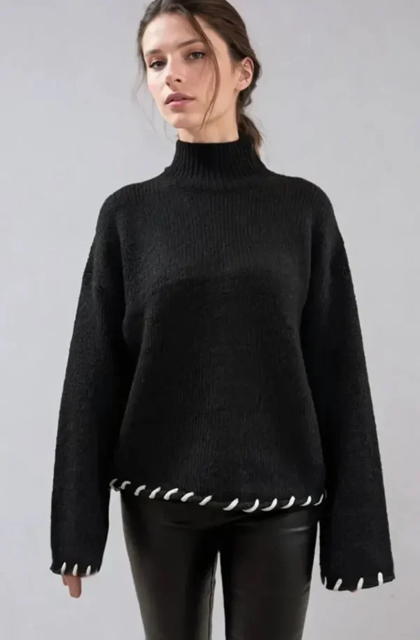 MIXED BRANDS - Sweater 6633 - Black Discount