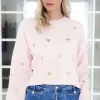 MIXED BRANDS - Sweater with hearts 3020 - Pink Best