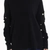 MIXED BRANDS - Sweater with buttons 8026 - Black Fashion