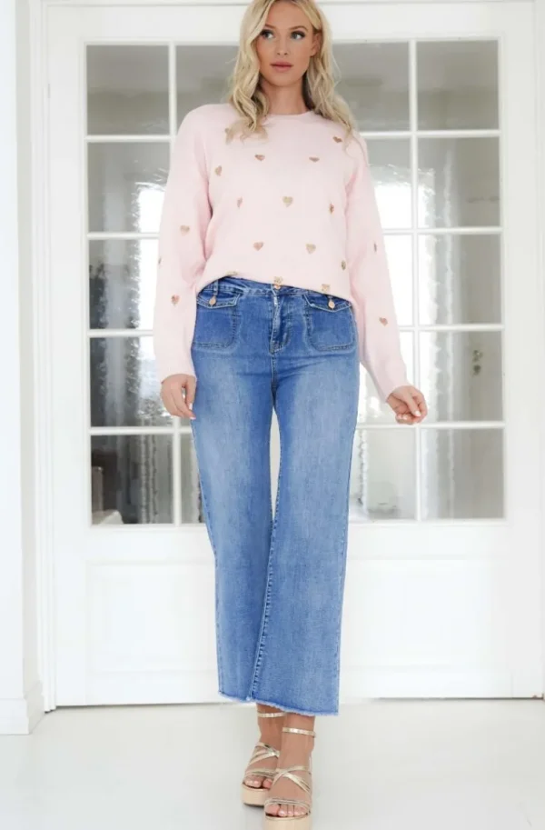 MIXED BRANDS - Sweater with hearts 3020 - Pink Best