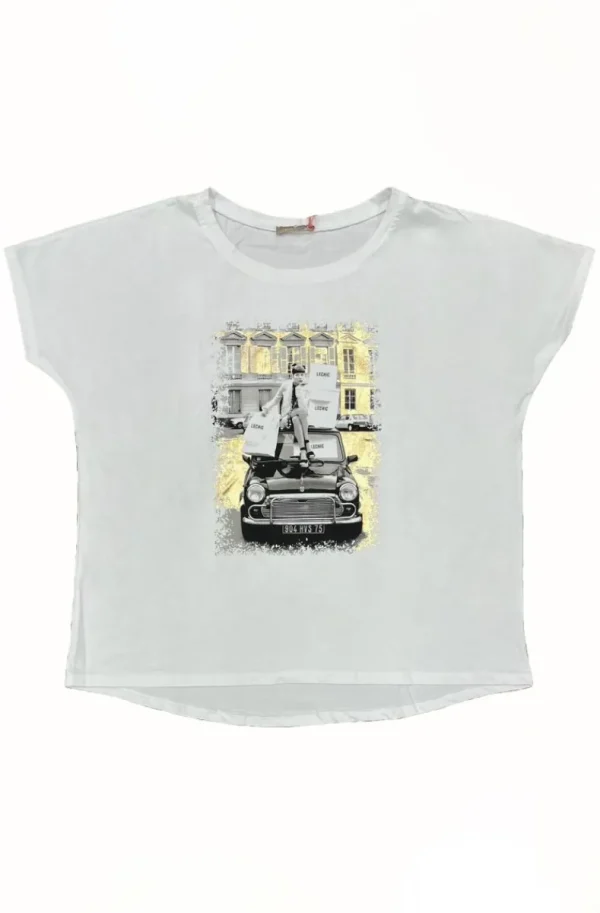 MIXED BRANDS - Tshirt car le chic 3659 - White Clearance