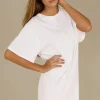 MIXED BRANDS - Tshirt dress 1232 - White Fashion