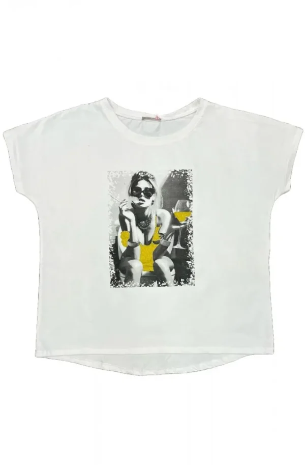 MIXED BRANDS - Tshirt Woman wine 3662 - White Online