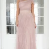 MIXED BRANDS - Tulle Dress Maxi Asymmetric 19831 - Pink Outlet