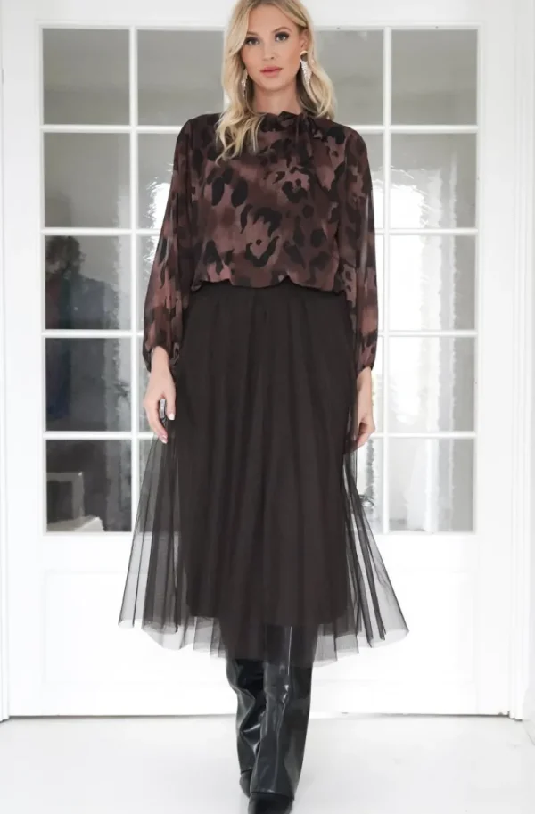 MIXED BRANDS - Tulle skirt Tulipa 0231 - Dark Brown New