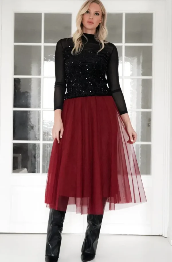 MIXED BRANDS - Tulle skirt Tulipa 0231 - Burgundy Outlet