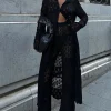 MIXED BRANDS - Two piece Knit set Pant and Kimono 12411 - Black Hot