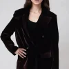 MIXED BRANDS - Velvet Blazer 333 - Bordeaux Sale