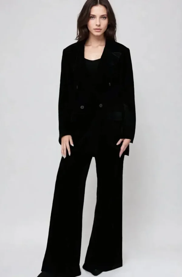 MIXED BRANDS - Velvet Blazer 333 - Black Hot