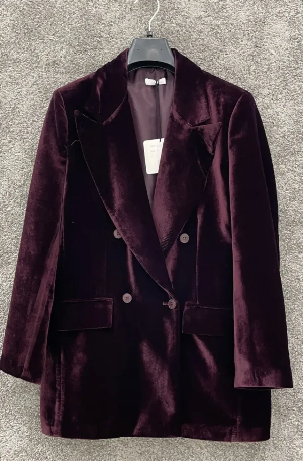 MIXED BRANDS - Velvet Blazer 333 - Bordeaux Sale