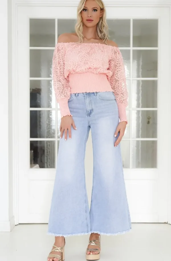 MIXED BRANDS - Wide flare jeans 2289 - Light Blue Clearance