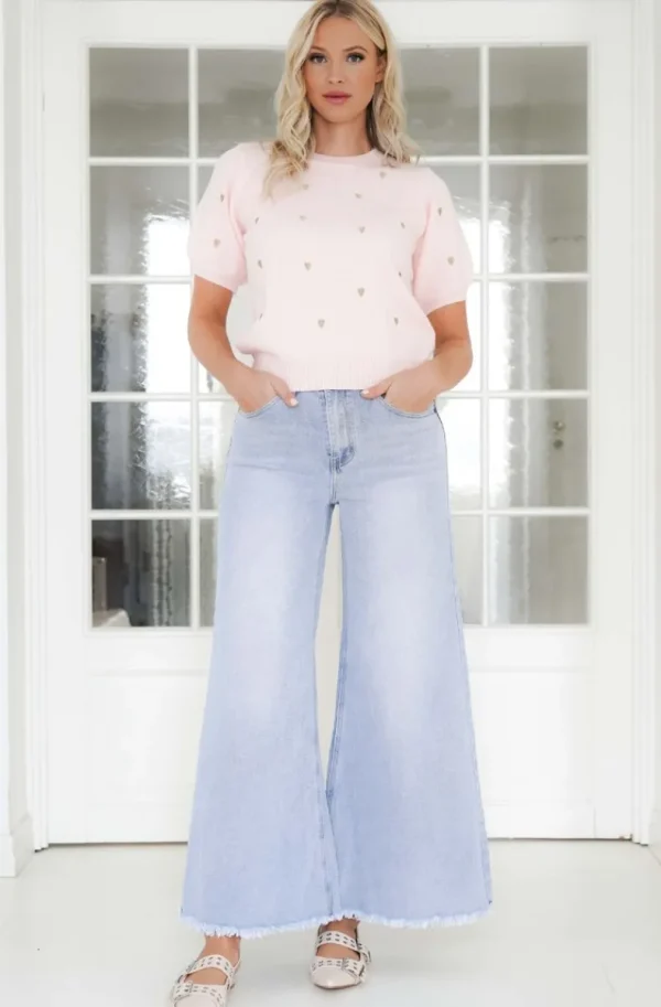 MIXED BRANDS - Wide flare jeans 2289 - Light Blue Clearance