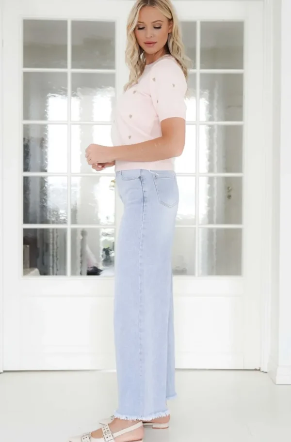 MIXED BRANDS - Wide flare jeans 2289 - Light Blue Clearance