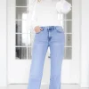 MIXED BRANDS - Wide jeans EB060 - Light Blue Clearance