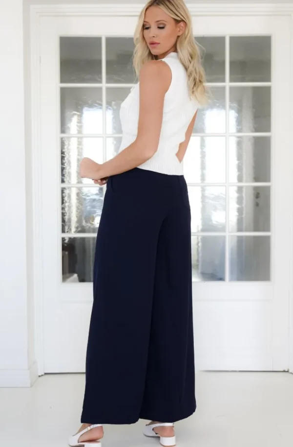 MIXED BRANDS - Wide Leg Palazzo Trousers 13293 - Navy Clearance