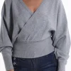 MIXED BRANDS - Wrap Sweater 8022 - Grey Discount