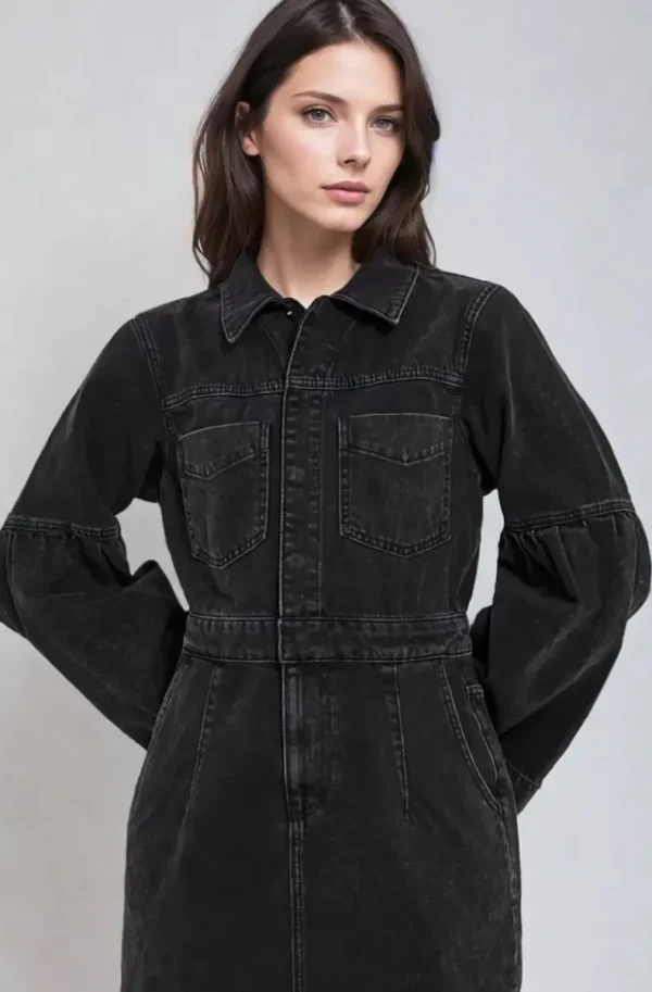 NORR - Hannali denim dress - Black wash New