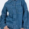 NORR - Hannali LS Denim Jacket - Medium Blue Discount