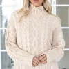 NORR - Thea Knit Top - Beige Clearance