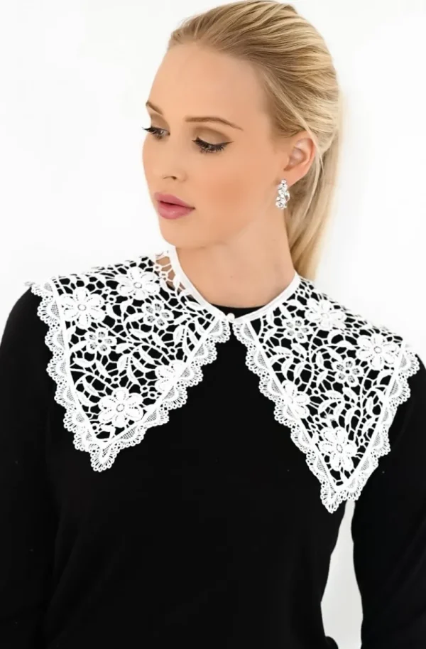 PLAIN VANILLA - Fake Collar Large Lace White C006 Outlet