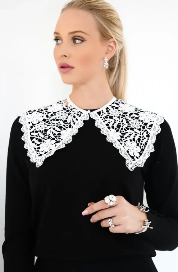 PLAIN VANILLA - Fake Collar Large Lace White C006 Outlet