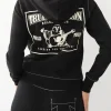 TRUE RELIGION - Big T Classic Zip Hoodie Jet Black Clearance