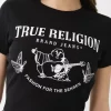 TRUE RELIGION . Buddha Butterfly Baby Tee - Jet Black Sale