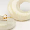 VANESSA BARONI - Moon Earring White Marble Clearance