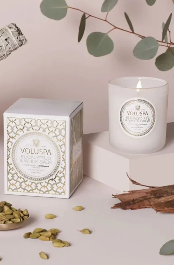 VOLUSPA - Classic Boxed Candle 60tim - Eucalyptus & White Sage Best