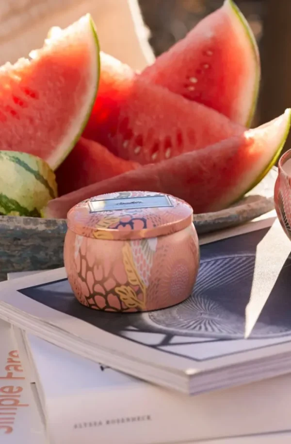 VOLUSPA - Kalahari Watermelon Mini Decorative Tin Candle Sale