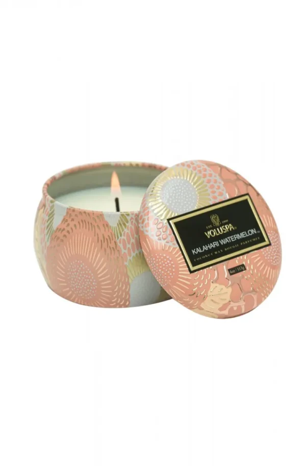 VOLUSPA - Kalahari Watermelon Mini Decorative Tin Candle Sale