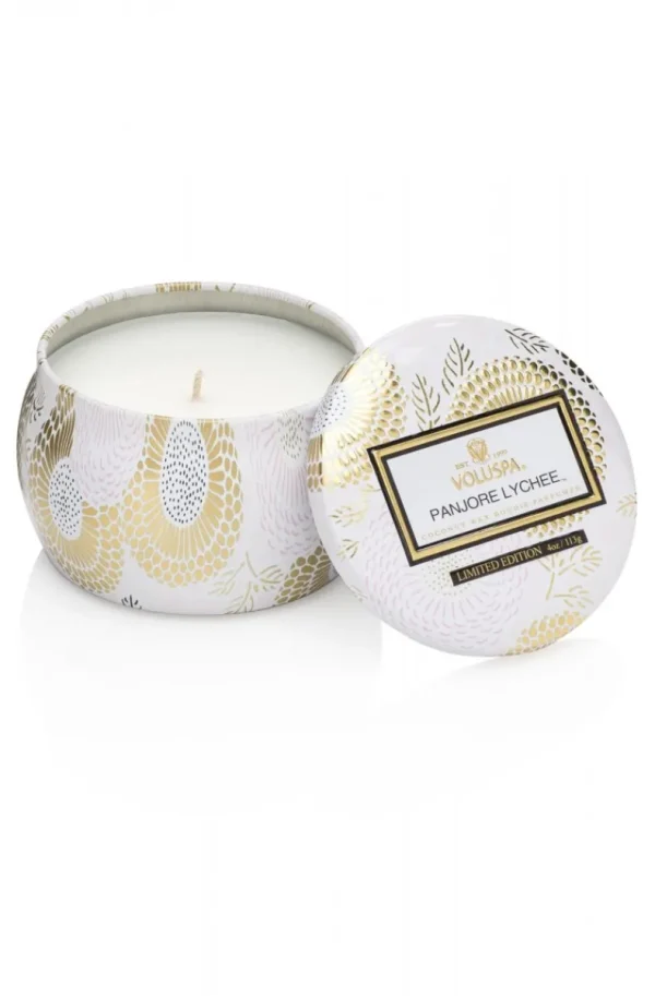 VOLUSPA - PANJORE LYCHEE MINI DECORATIVE TIN CANDLE Sale